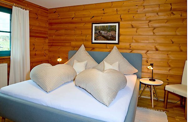 Schlafzimmer mit Doppelbett - Fewo Arber